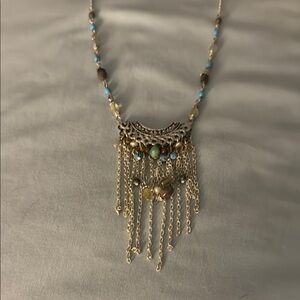 Elegant Turquoise and Silver Necklace